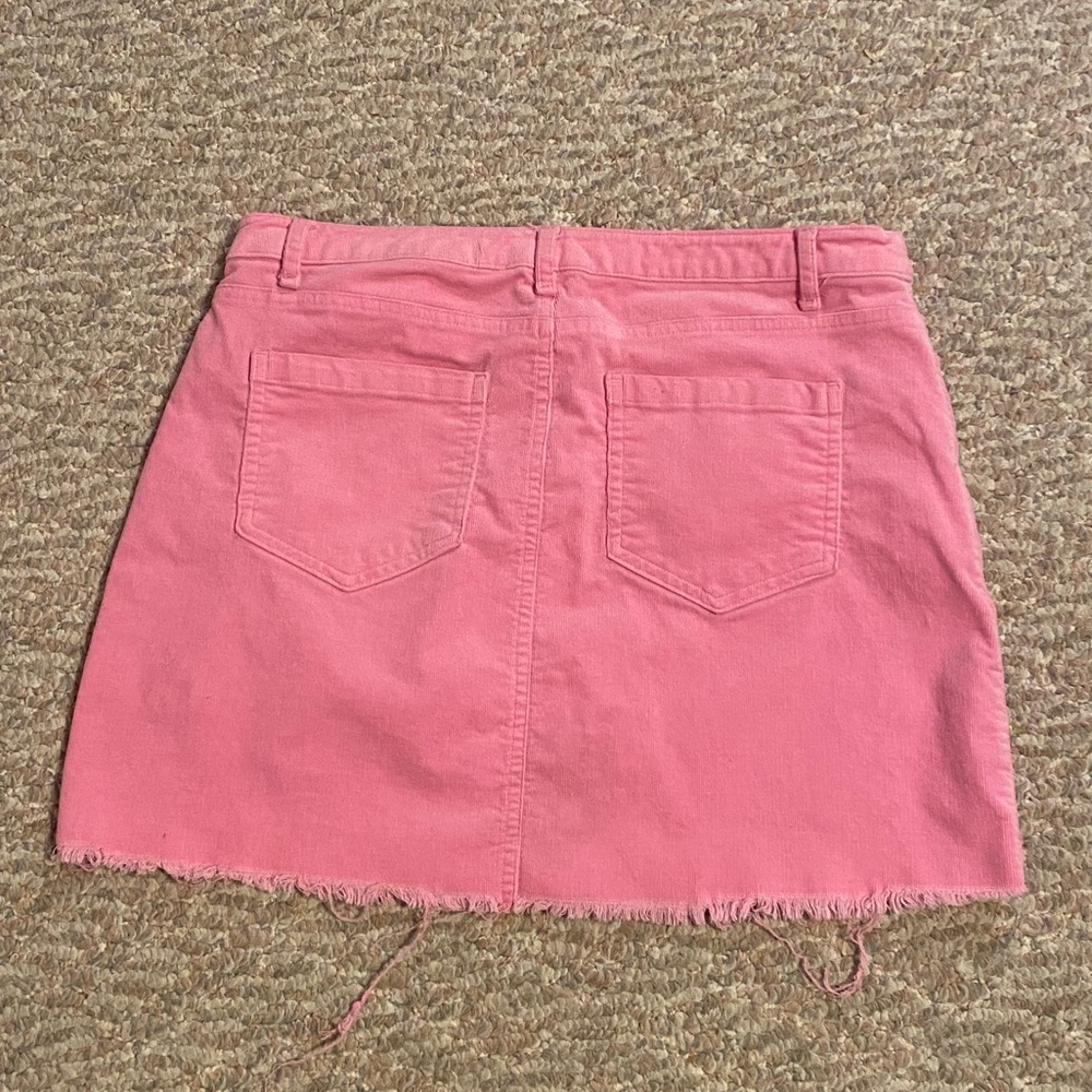 Hot pink mini skirt